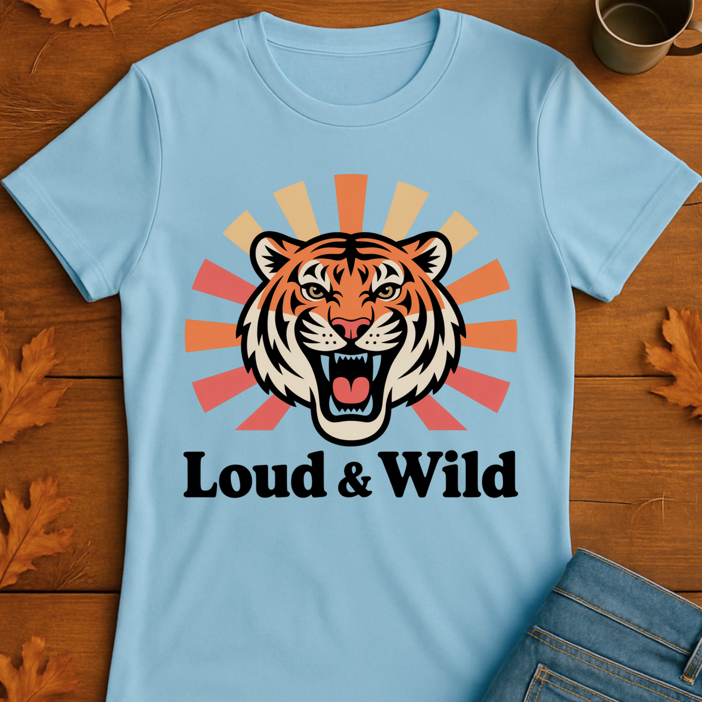 Retro Tiger T-Shirt - Loud & Wild Design