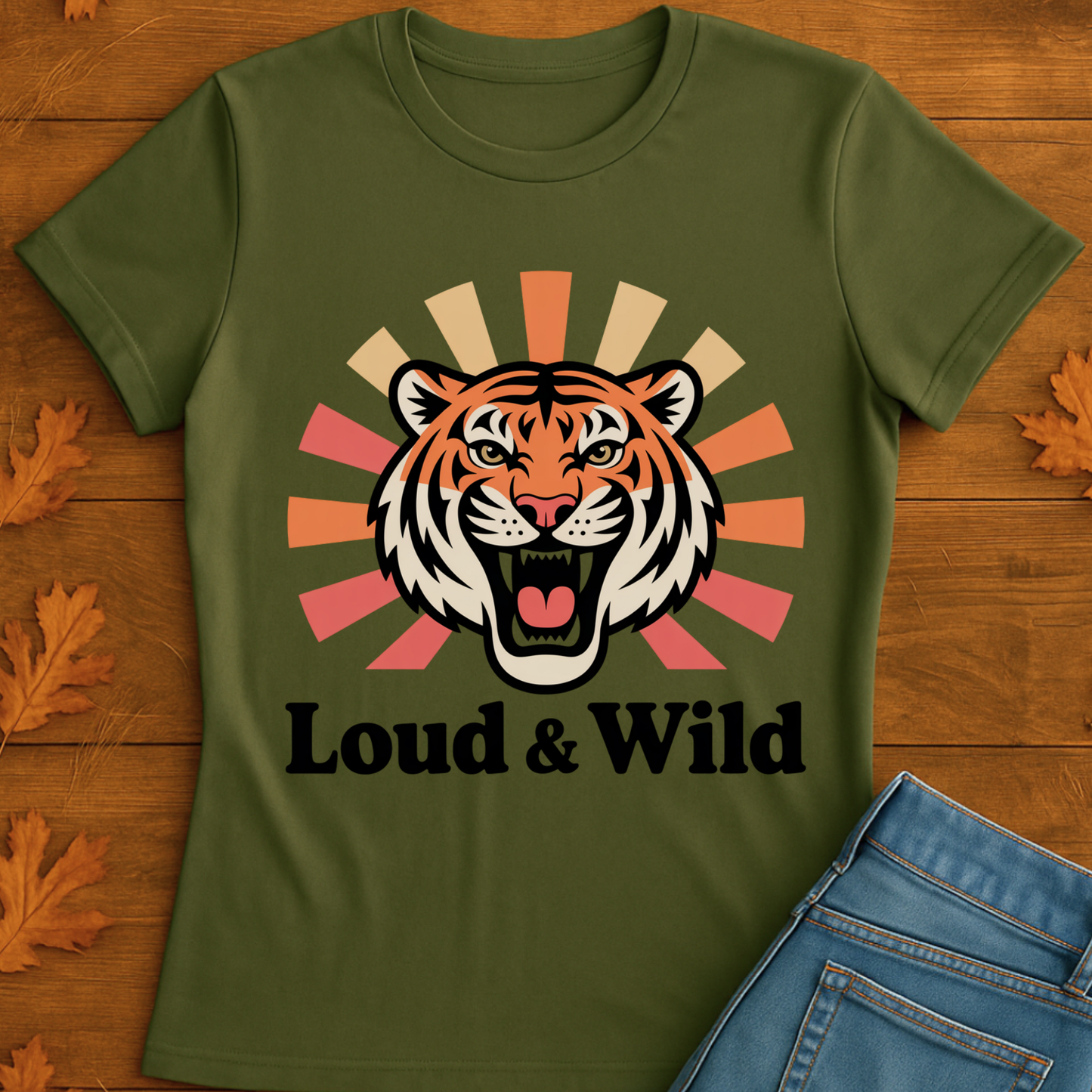 Retro Tiger T-Shirt - Loud & Wild Design