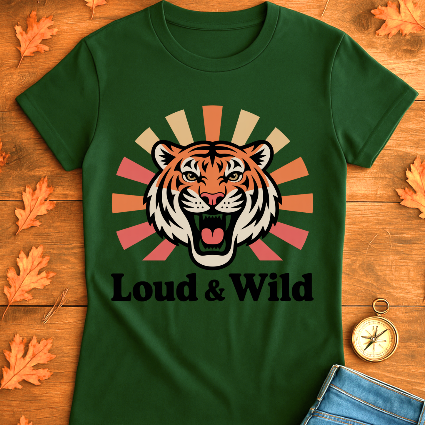 Retro Tiger T-Shirt - Loud & Wild Design