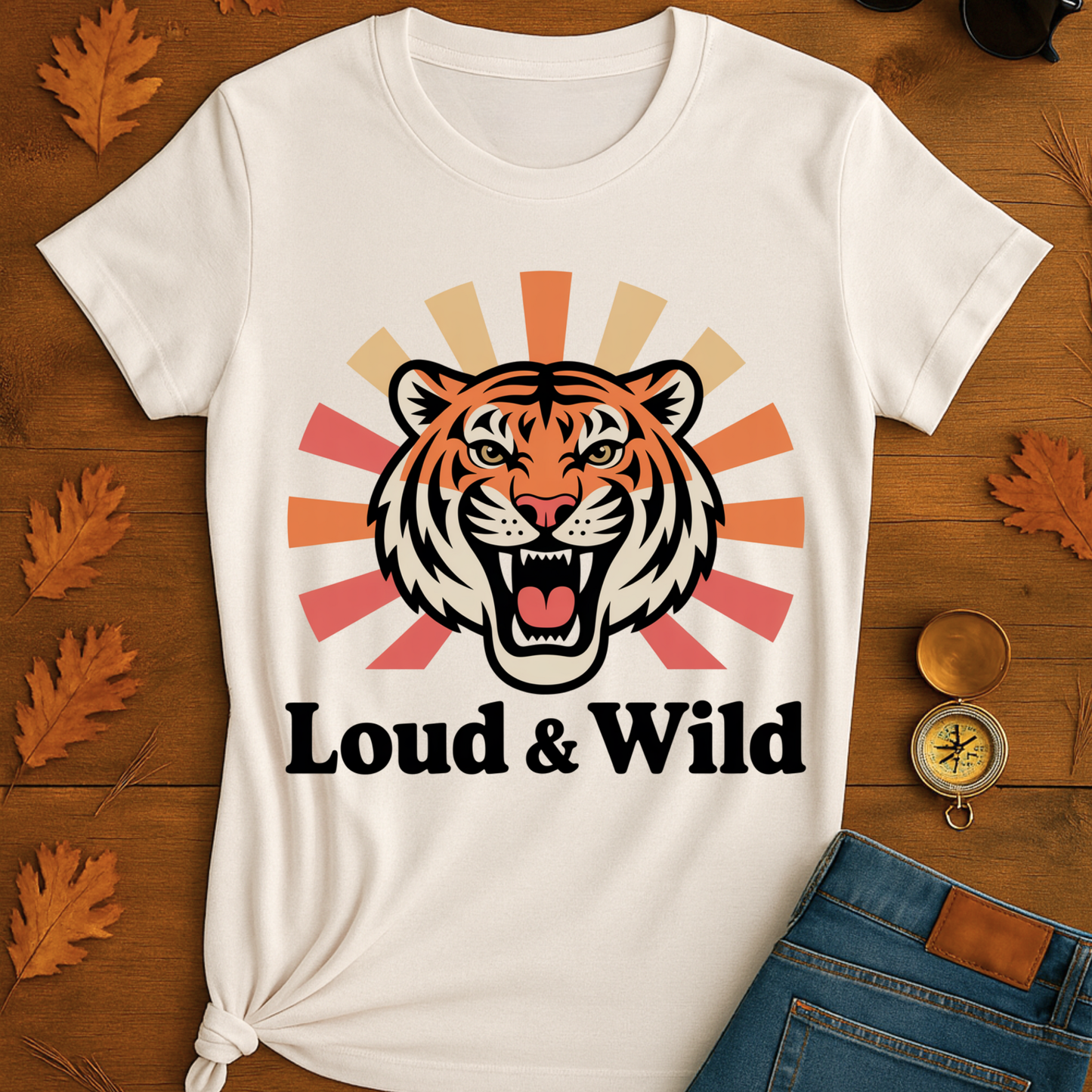 Retro Tiger T-Shirt - Loud & Wild Design