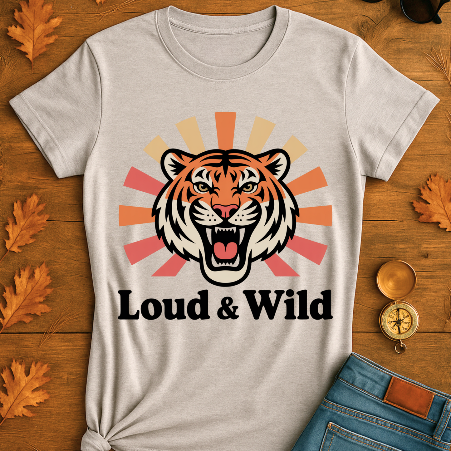 Retro Tiger T-Shirt - Loud & Wild Design