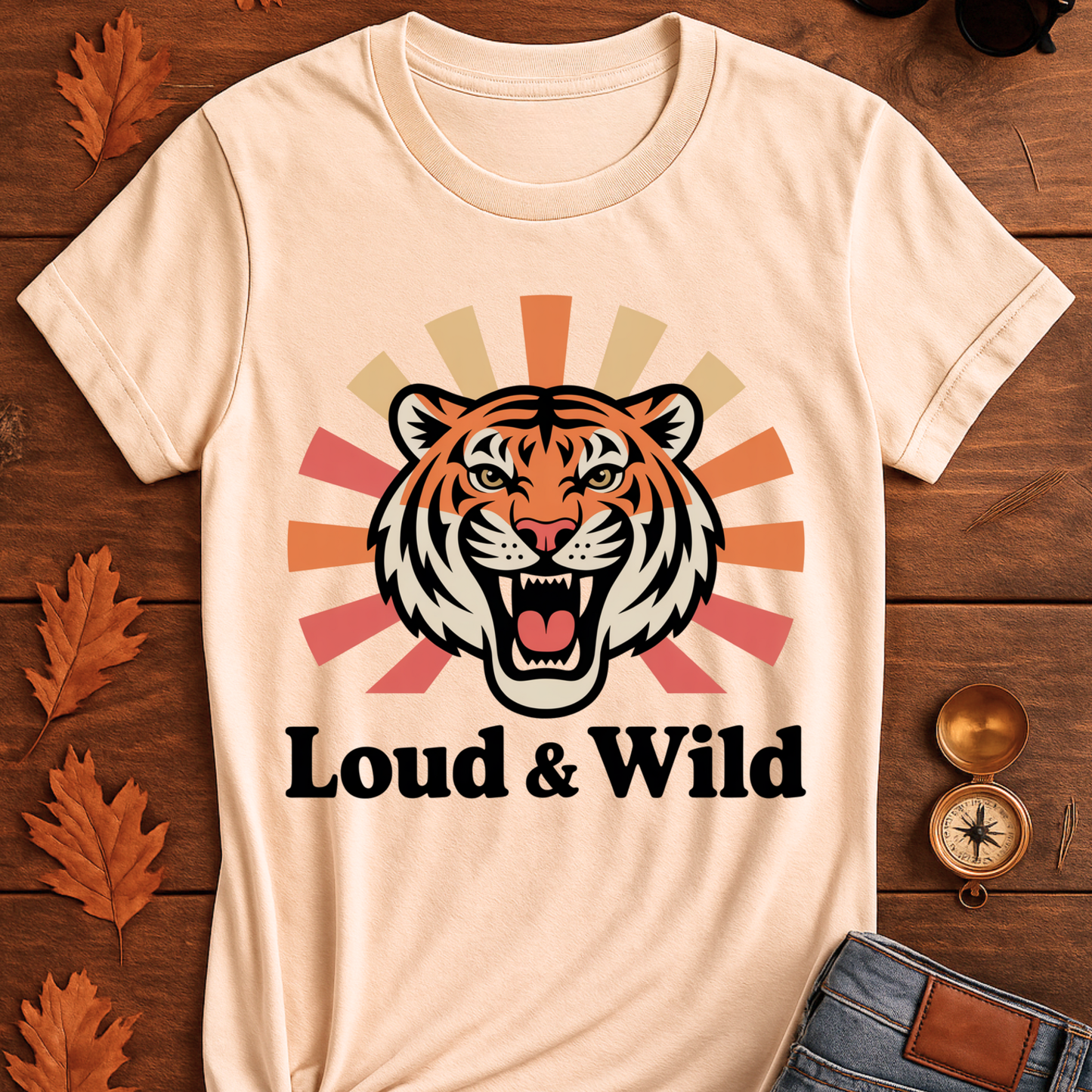 Retro Tiger T-Shirt - Loud & Wild Design