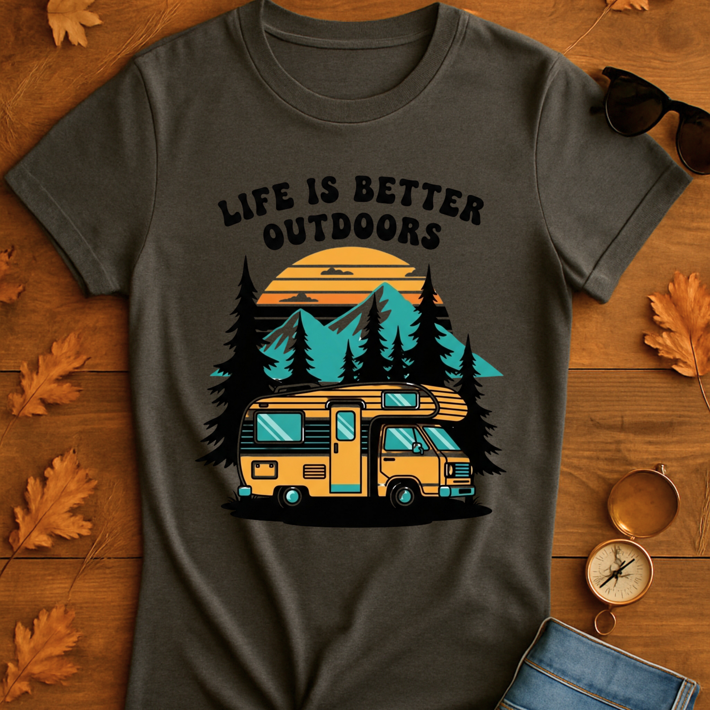 Outdoor Adventure T-Shirt - Life is Better Outdoors Design