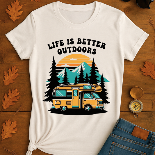 Outdoor Adventure T-Shirt - Life is Better Outdoors Design