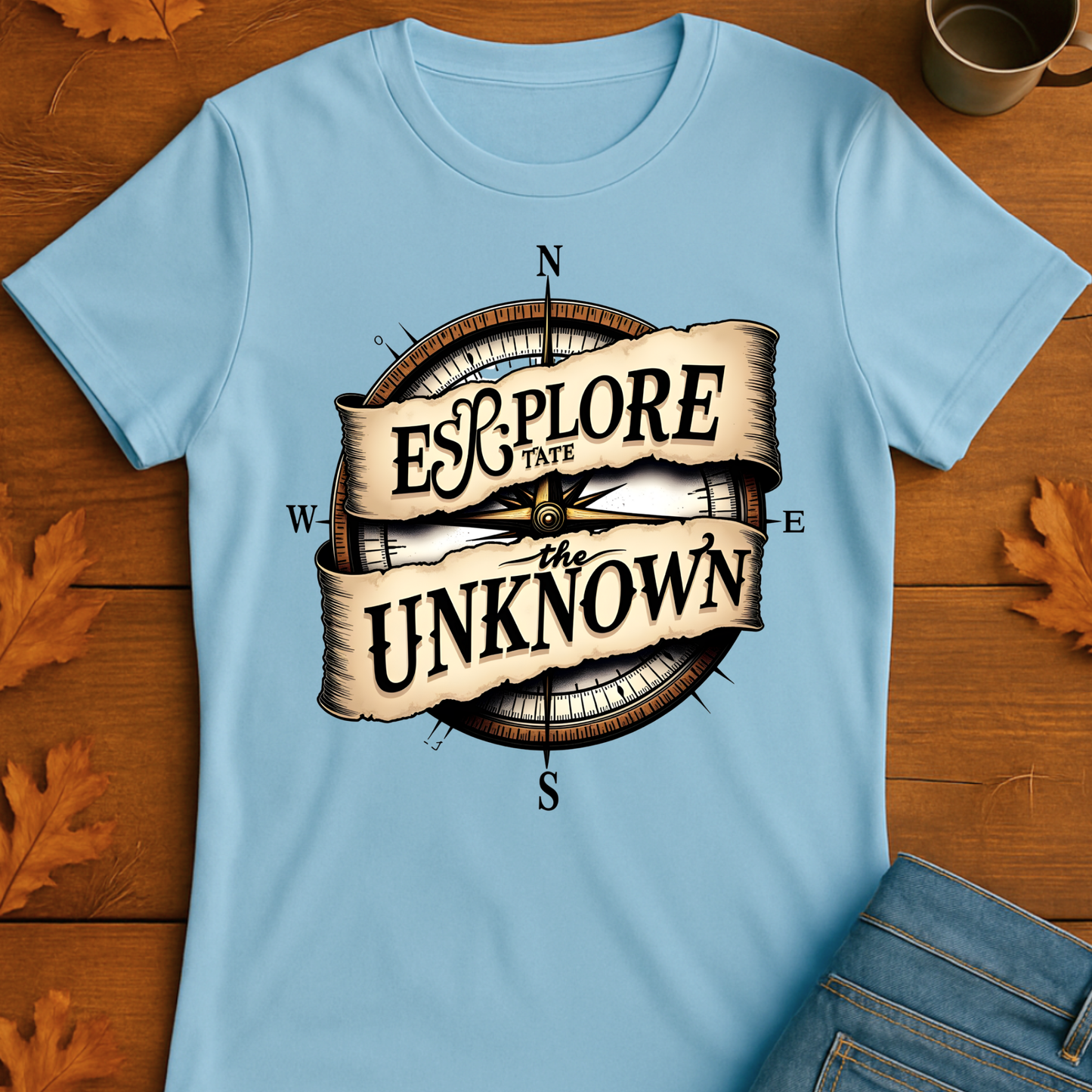 Vintage Compass Unisex T-Shirt - Explore the Unknown