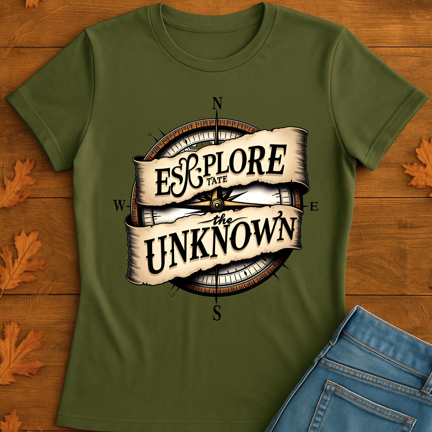 Vintage Compass Unisex T-Shirt - Explore the Unknown