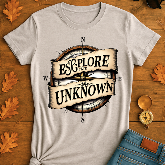 Vintage Compass Unisex T-Shirt - Explore the Unknown