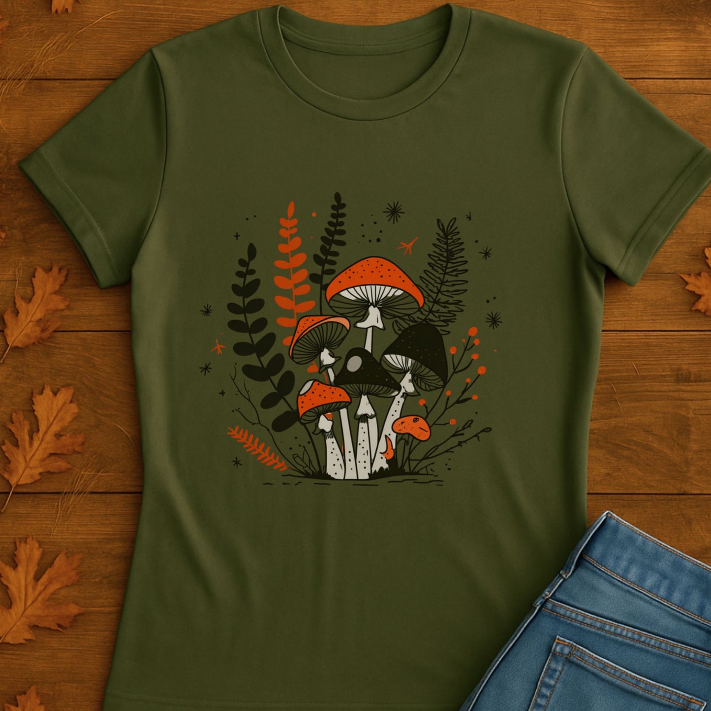 Mushroom T-Shirt - Wild Mushrooms Design