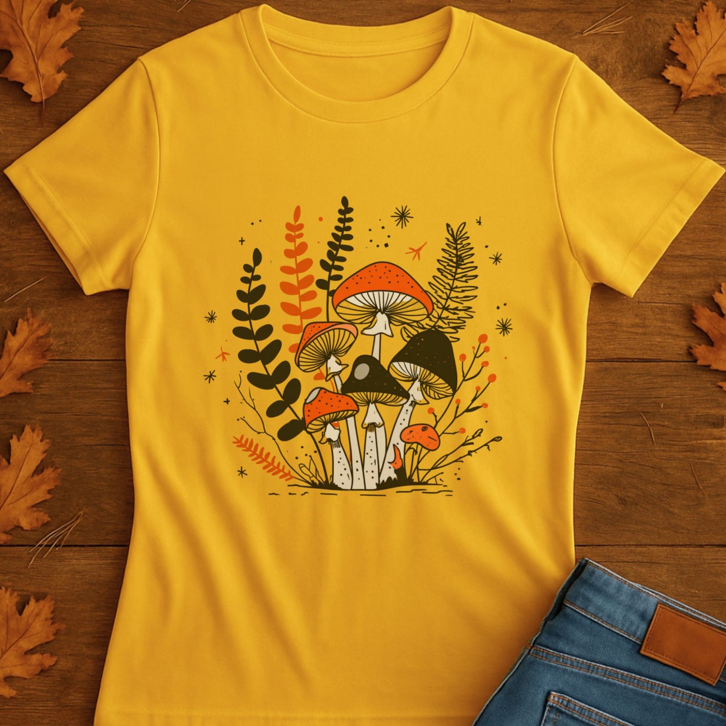 Mushroom T-Shirt - Wild Mushrooms Design