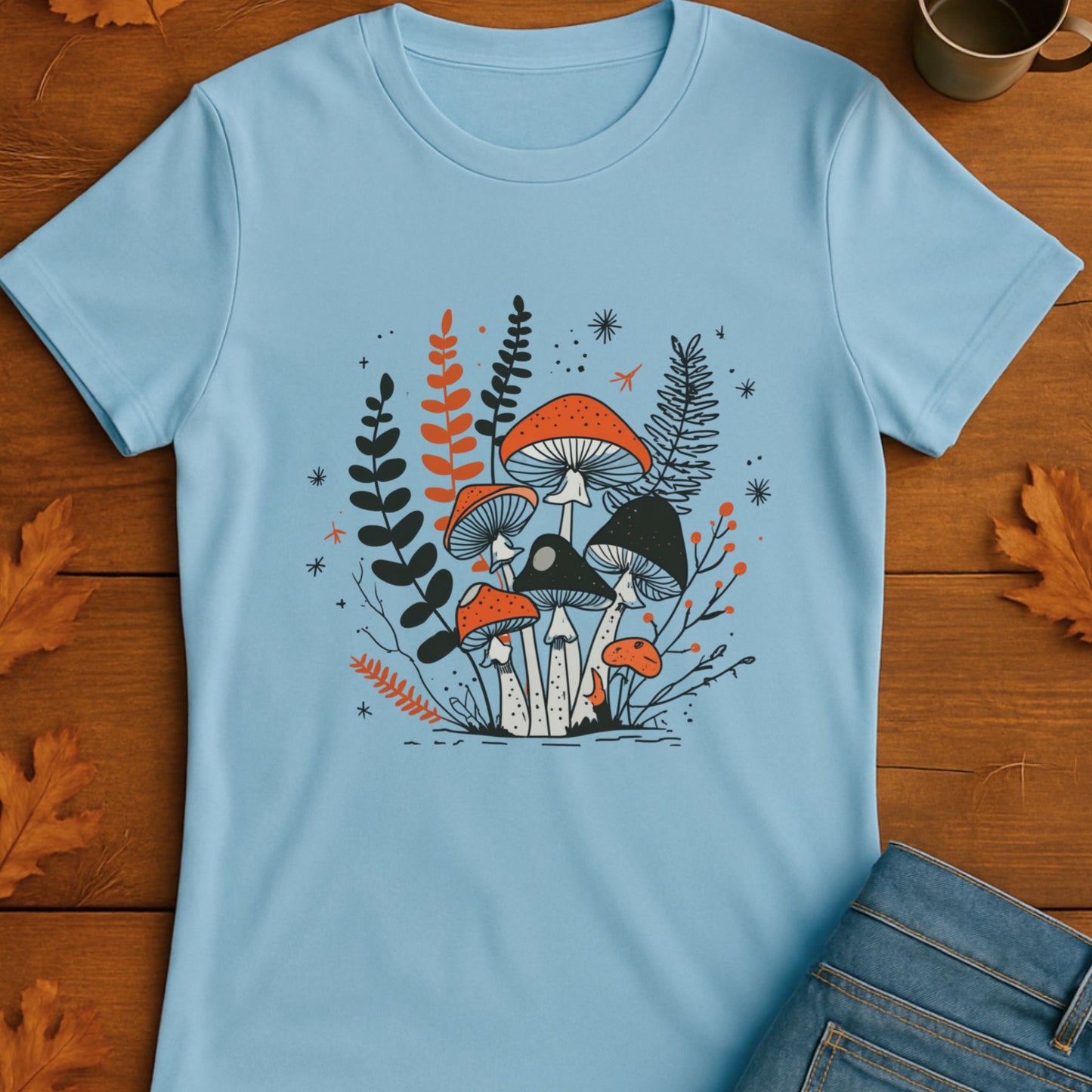 Mushroom T-Shirt - Wild Mushrooms Design