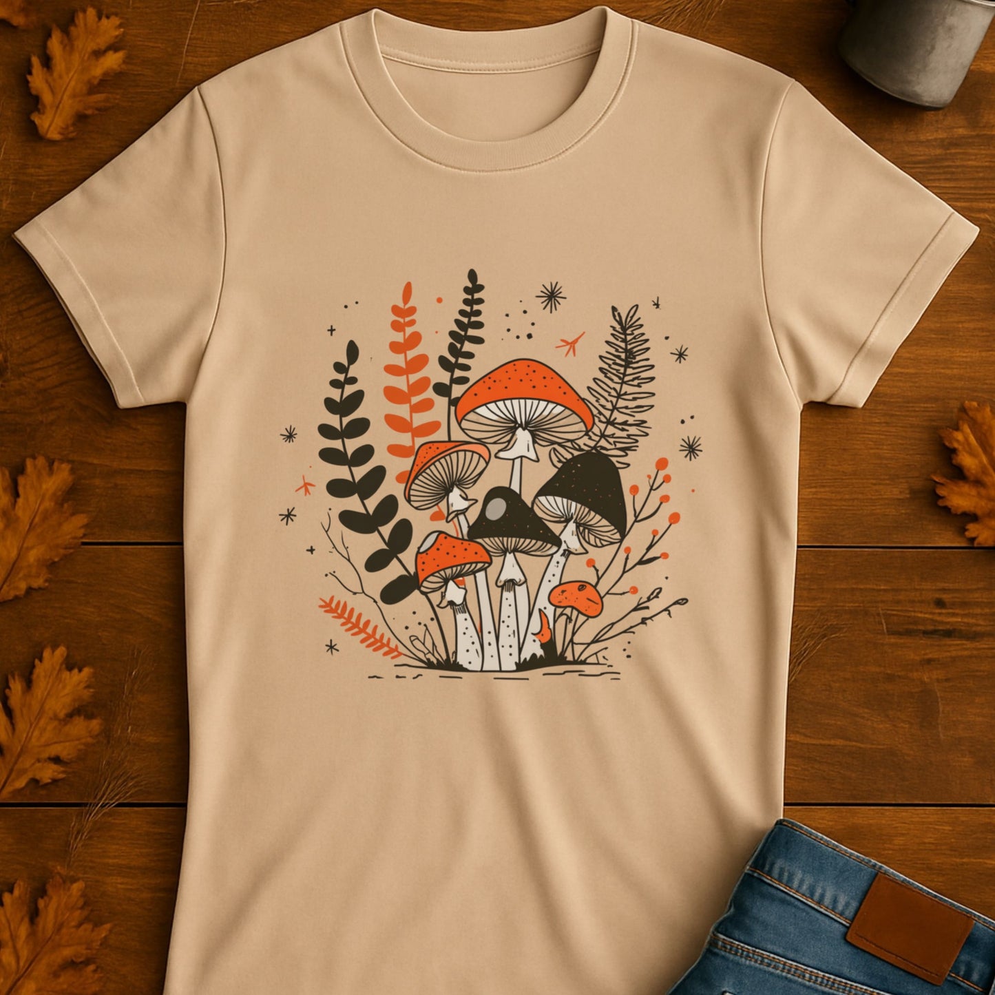 Mushroom T-Shirt - Wild Mushrooms Design