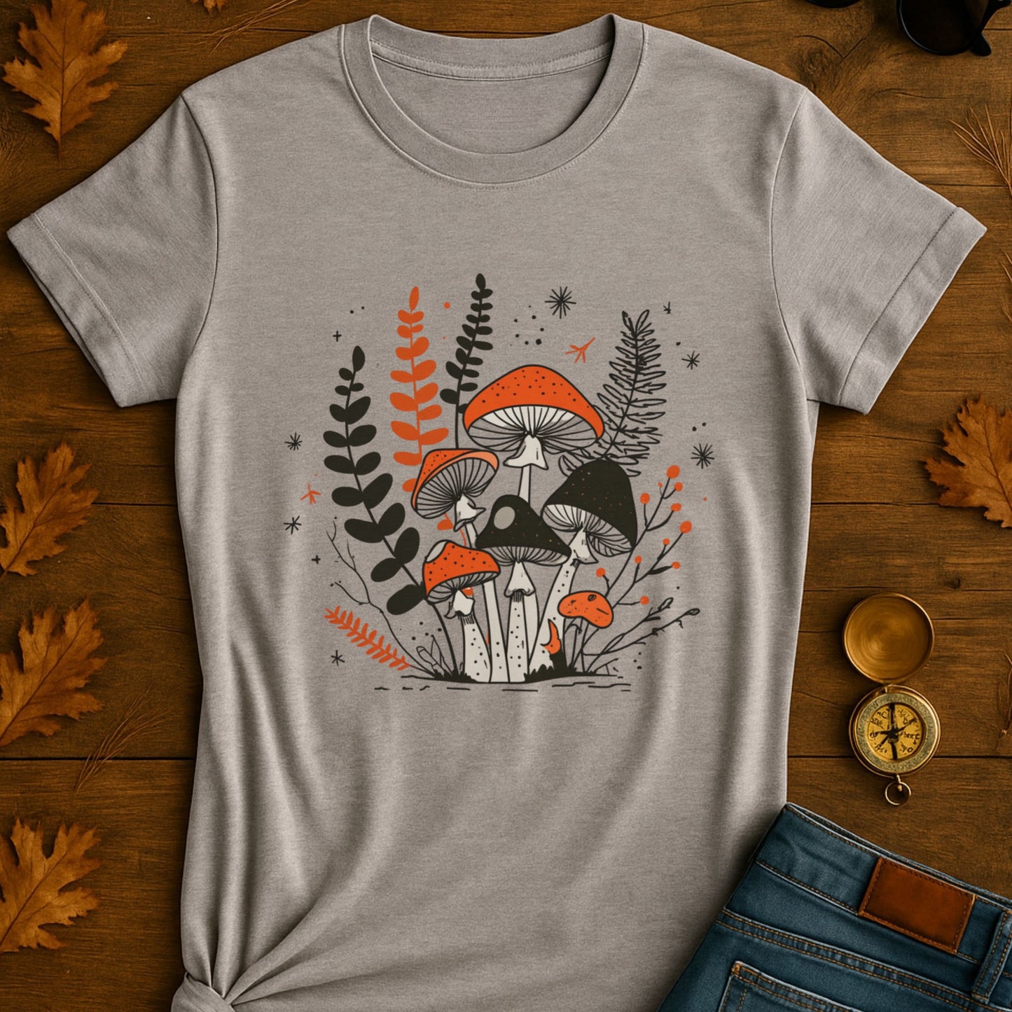 Mushroom T-Shirt - Wild Mushrooms Design