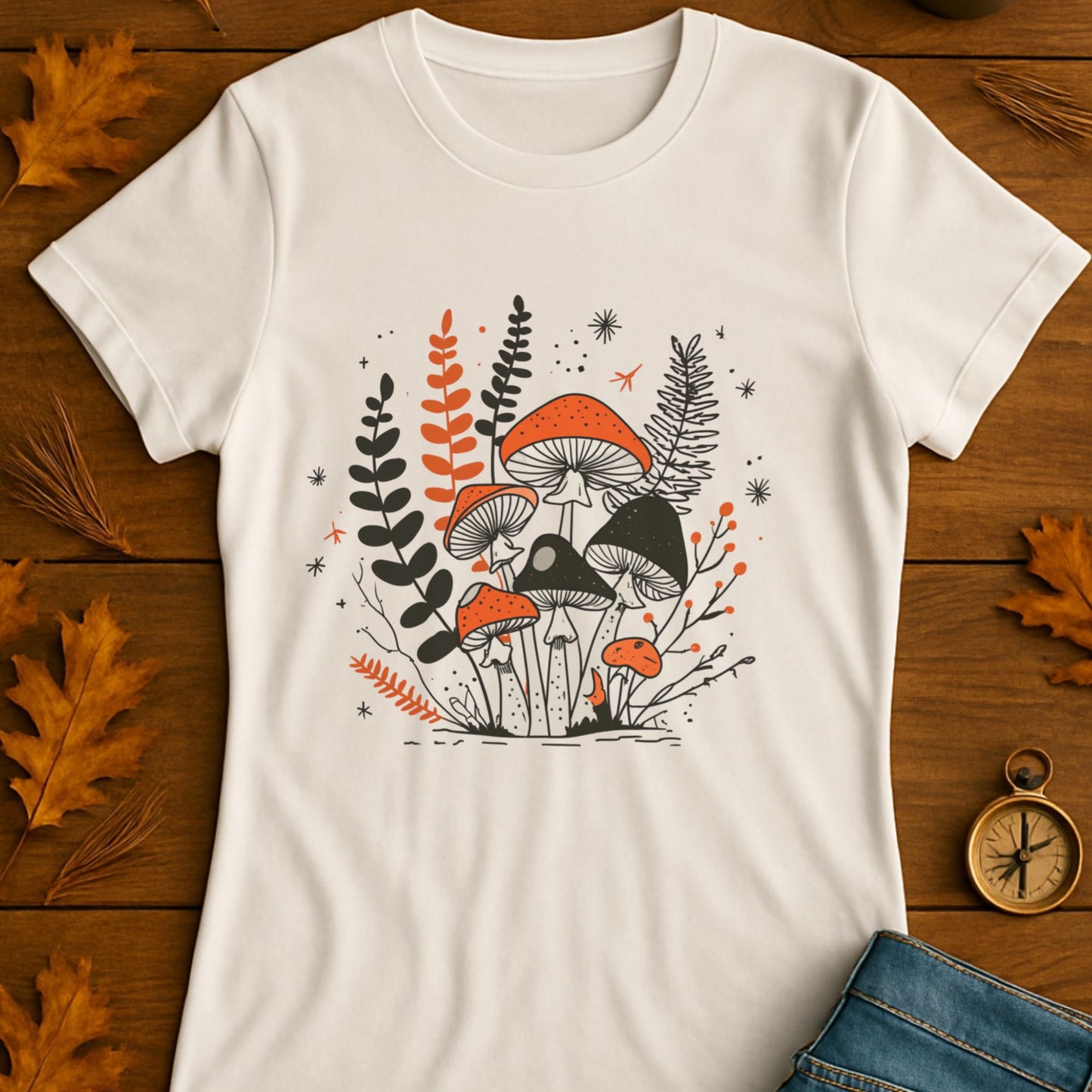 Mushroom T-Shirt - Wild Mushrooms Design
