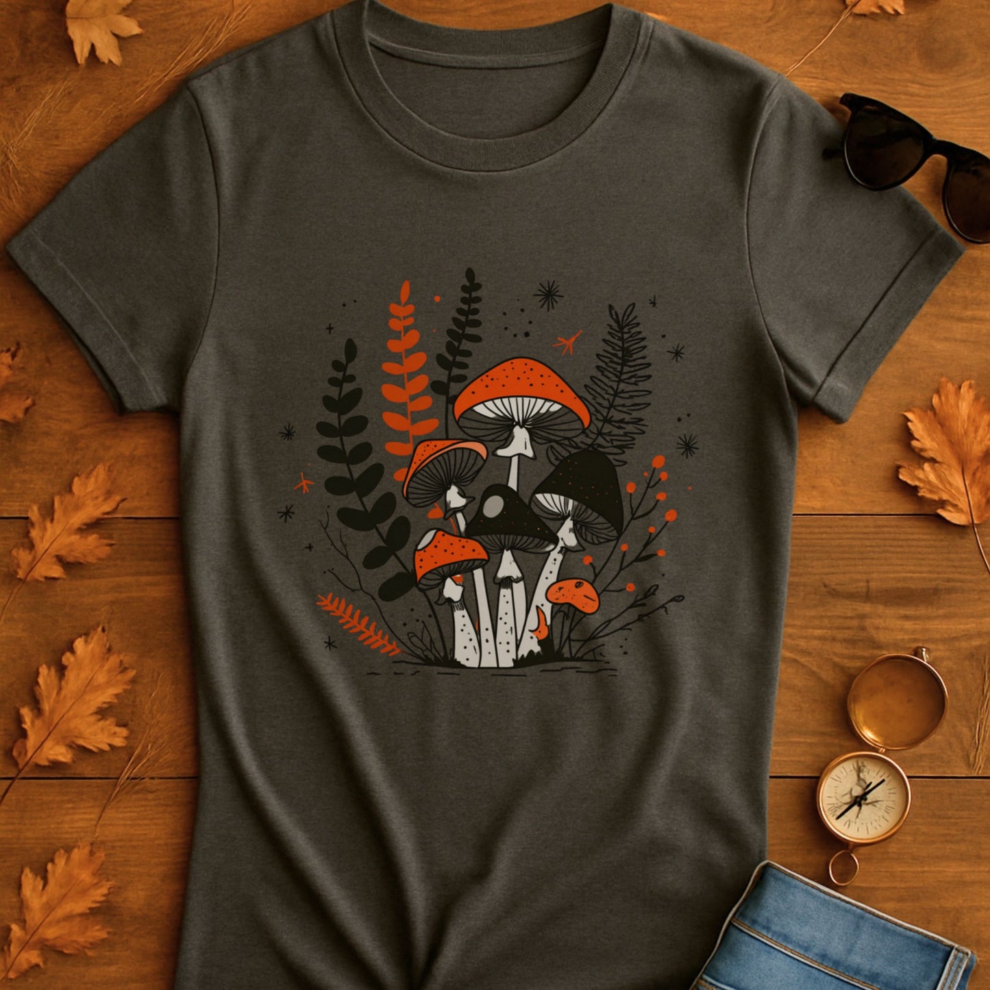 Mushroom T-Shirt - Wild Mushrooms Design