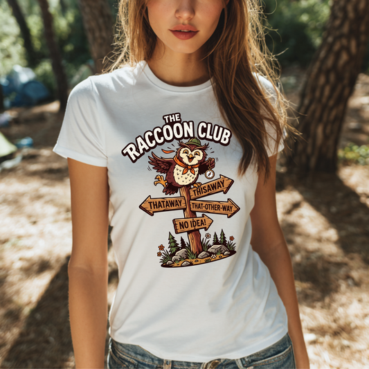 Silly Owl Wrong Direction Sign T-Shirt