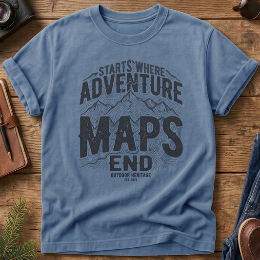 Adventure Starts Where Maps End Tee
