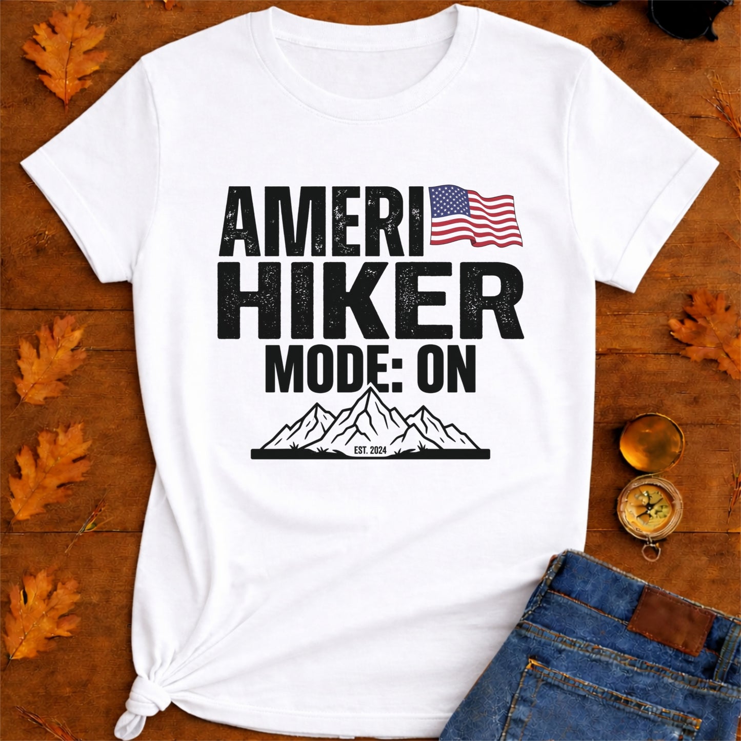 America Hiker Mode On T-Shirt
