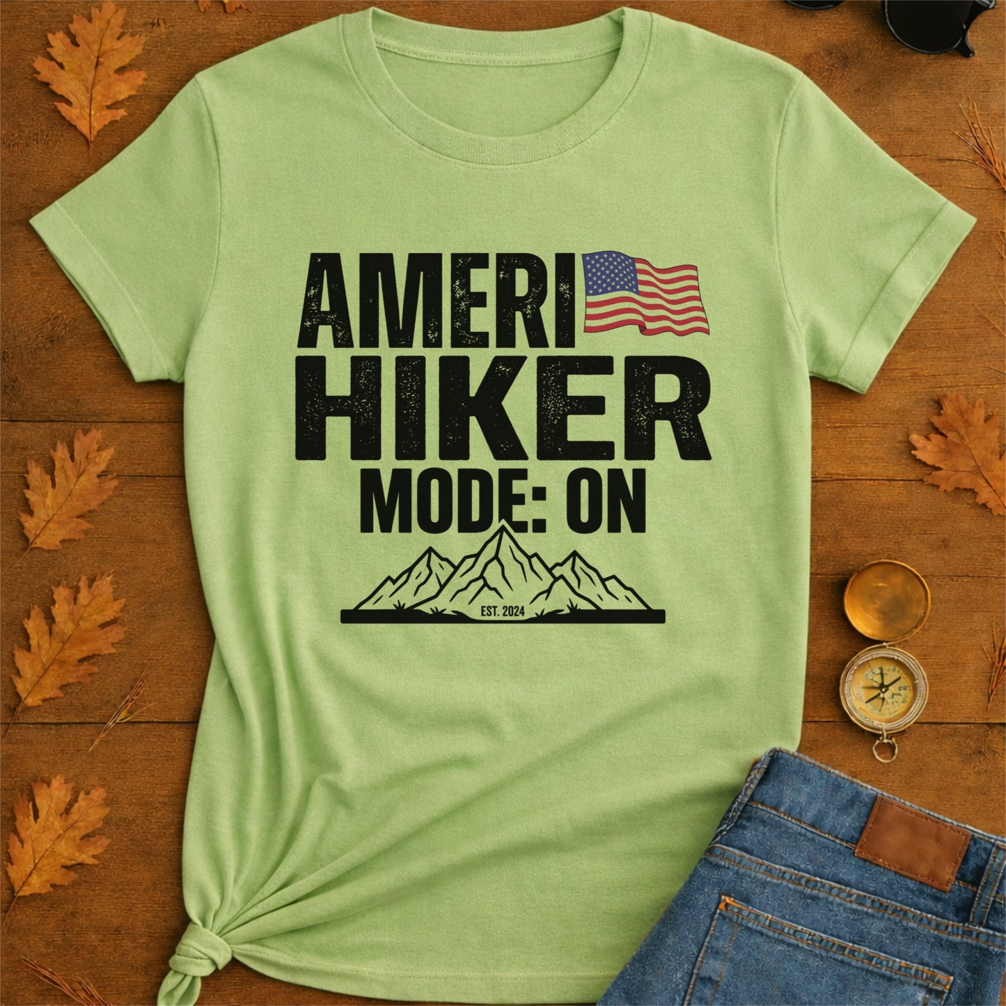 America Hiker Mode On T-Shirt