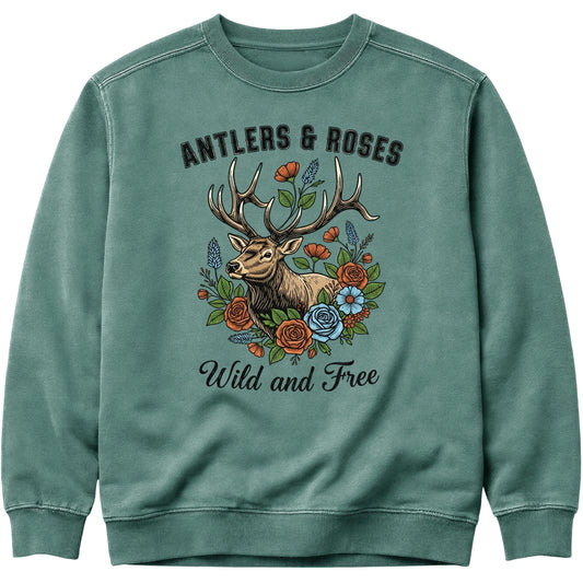 Antlers & Roses Sweatshirt