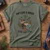 Antlers & Roses Wild & Free Tee – additional angle showing antlers and roses print