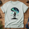 Aurora Adventure Tee – aurora northern lights graphic on garment-dyed Comfort Colors t-shirt, front view
