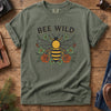 Bee Wild Tee – close-up of bee wild artwork