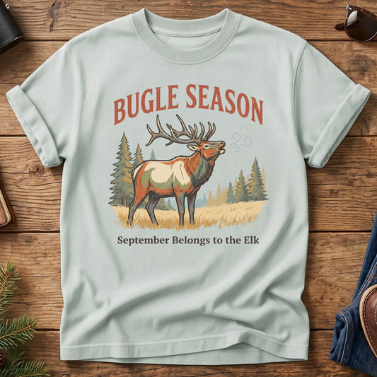 Bugle Season Tee – elk bugling graphic tee, product photo 1