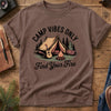 Camp Vibes Only Tee – lifestyle photo, garment-dyed Comfort Colors tee