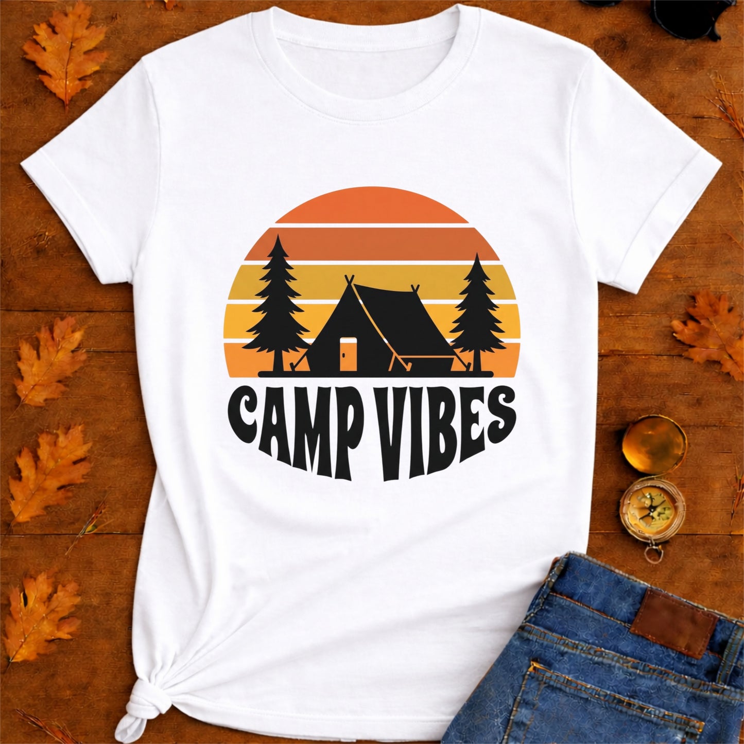 Camp Vibes T-Shirt — Retro Outdoor Camping Tee