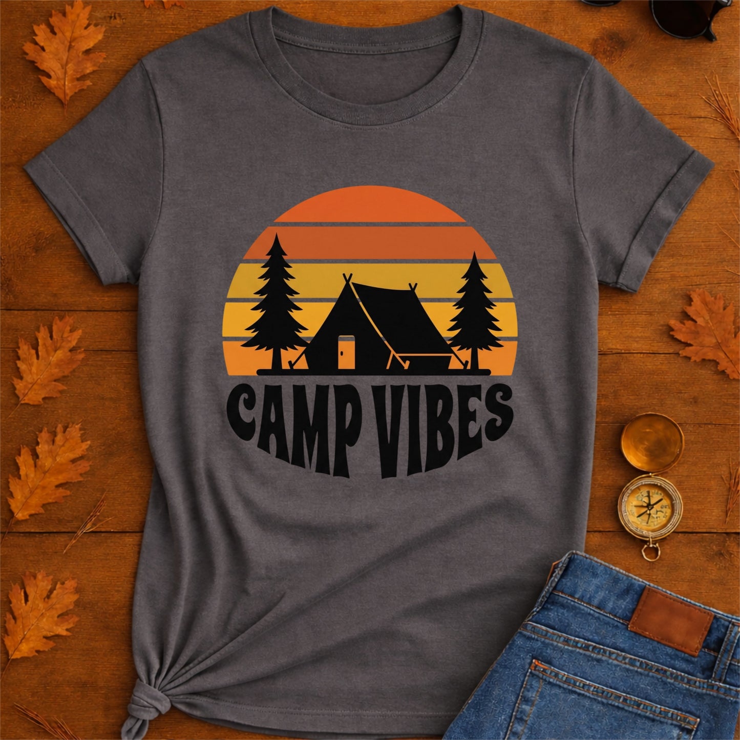 Camp Vibes T-Shirt — Retro Outdoor Camping Tee