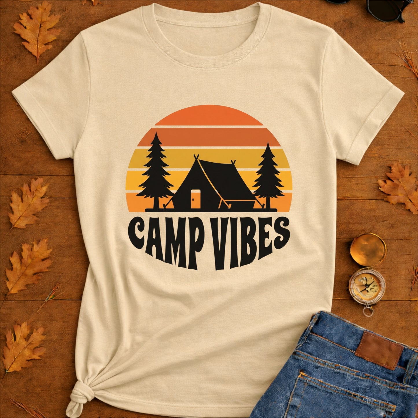 Camp Vibes T-Shirt — Retro Outdoor Camping Tee