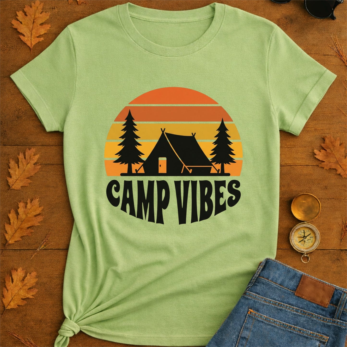 Camp Vibes T-Shirt — Retro Outdoor Camping Tee