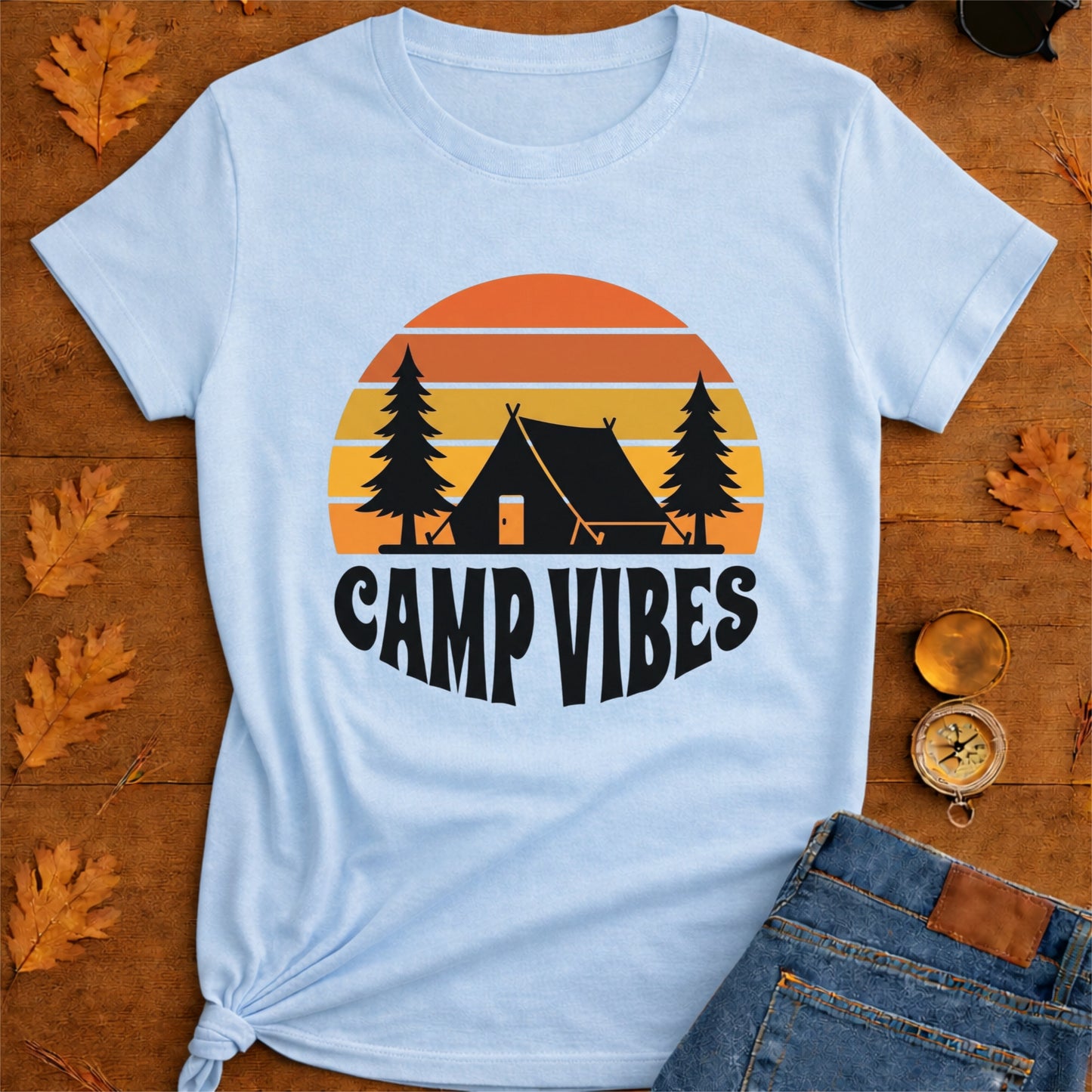 Camp Vibes T-Shirt — Retro Outdoor Camping Tee