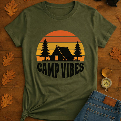Camp Vibes T-Shirt — Retro Outdoor Camping Tee