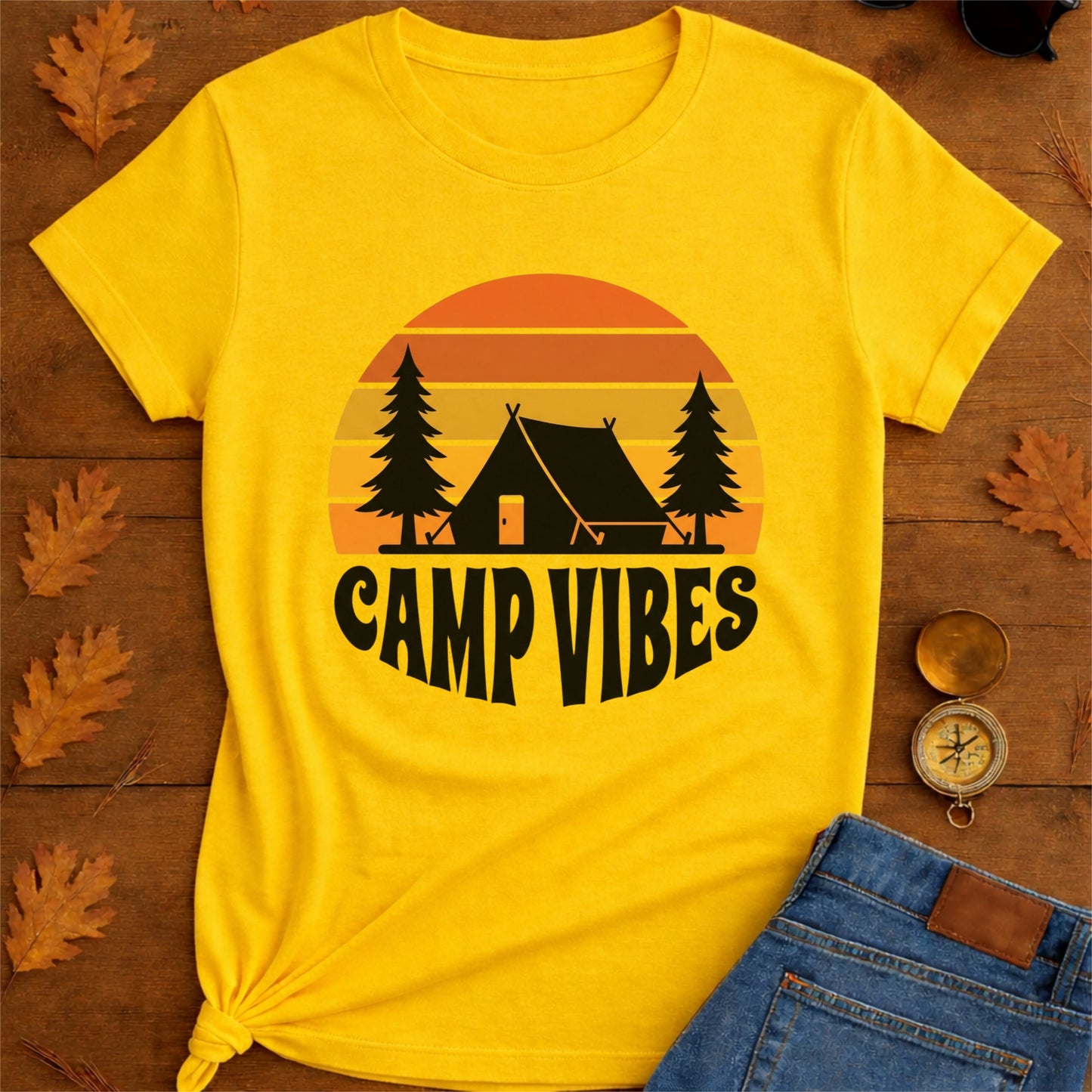 Camp Vibes T-Shirt — Retro Outdoor Camping Tee