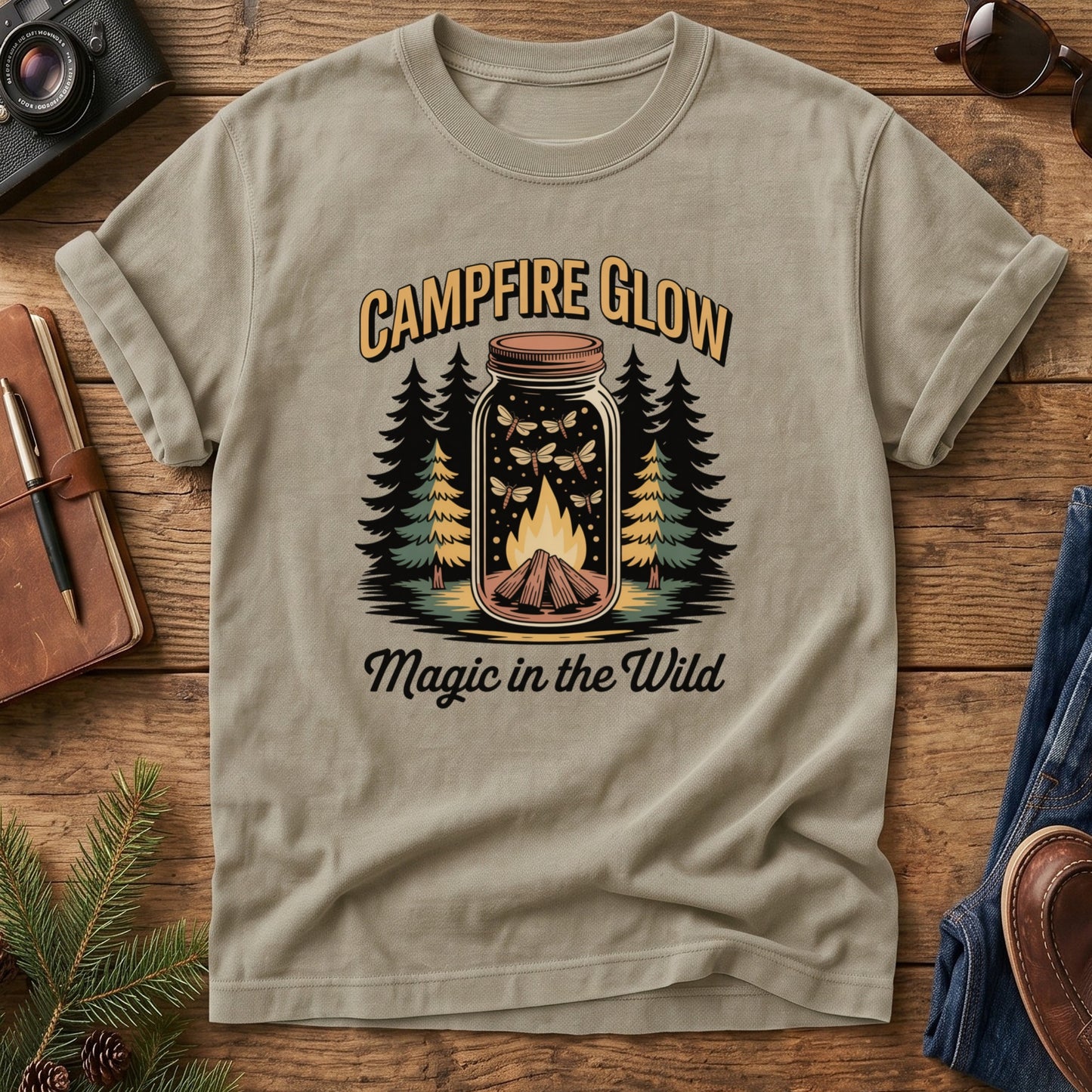 Campfire Glow Mountain Tee