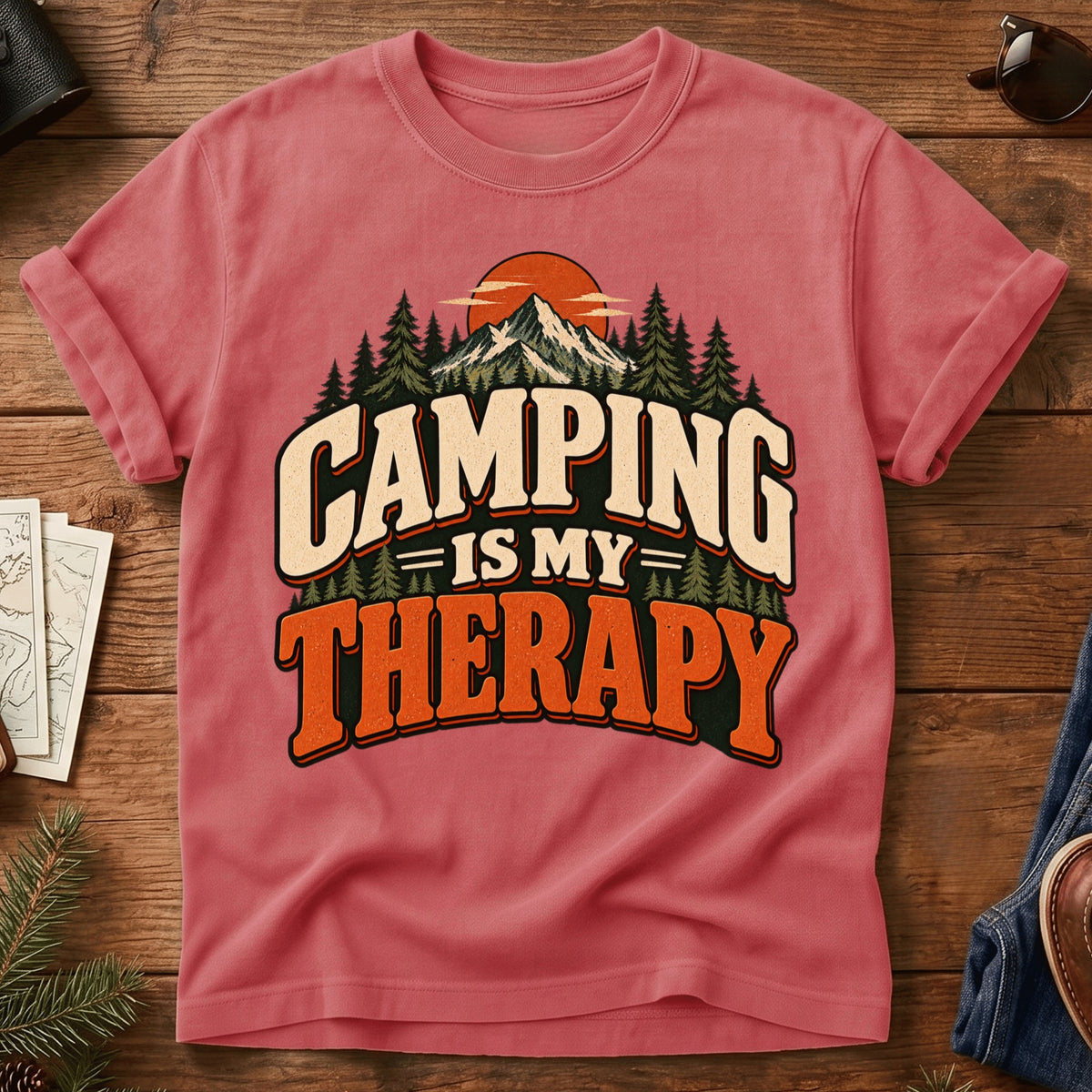 Camping Is My Therapy Tee