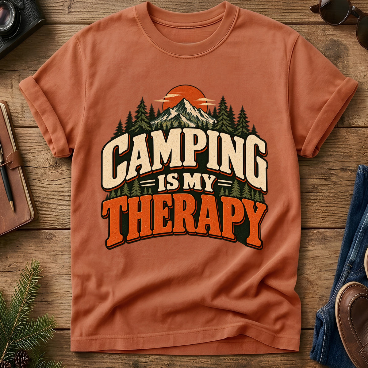 Camping Is My Therapy Tee