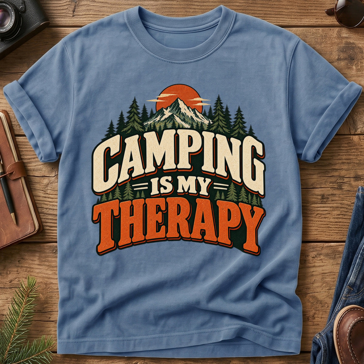 Camping Is My Therapy Tee