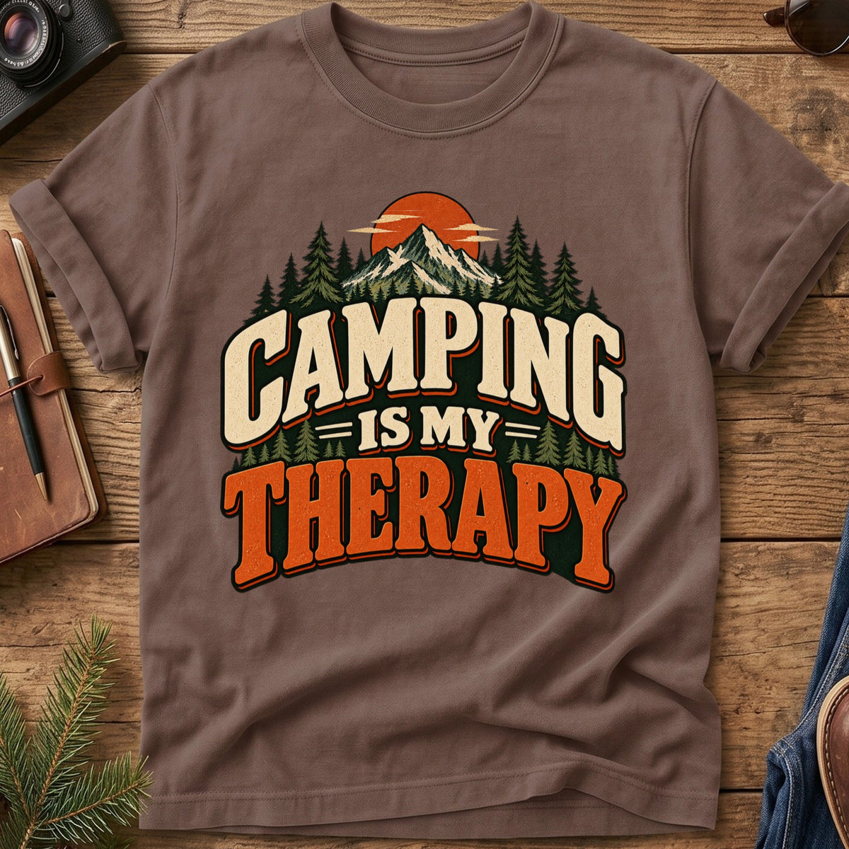 Camping Is My Therapy Tee