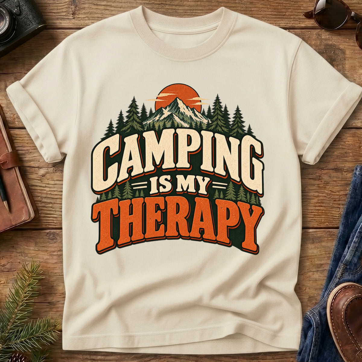 Camping Is My Therapy Tee