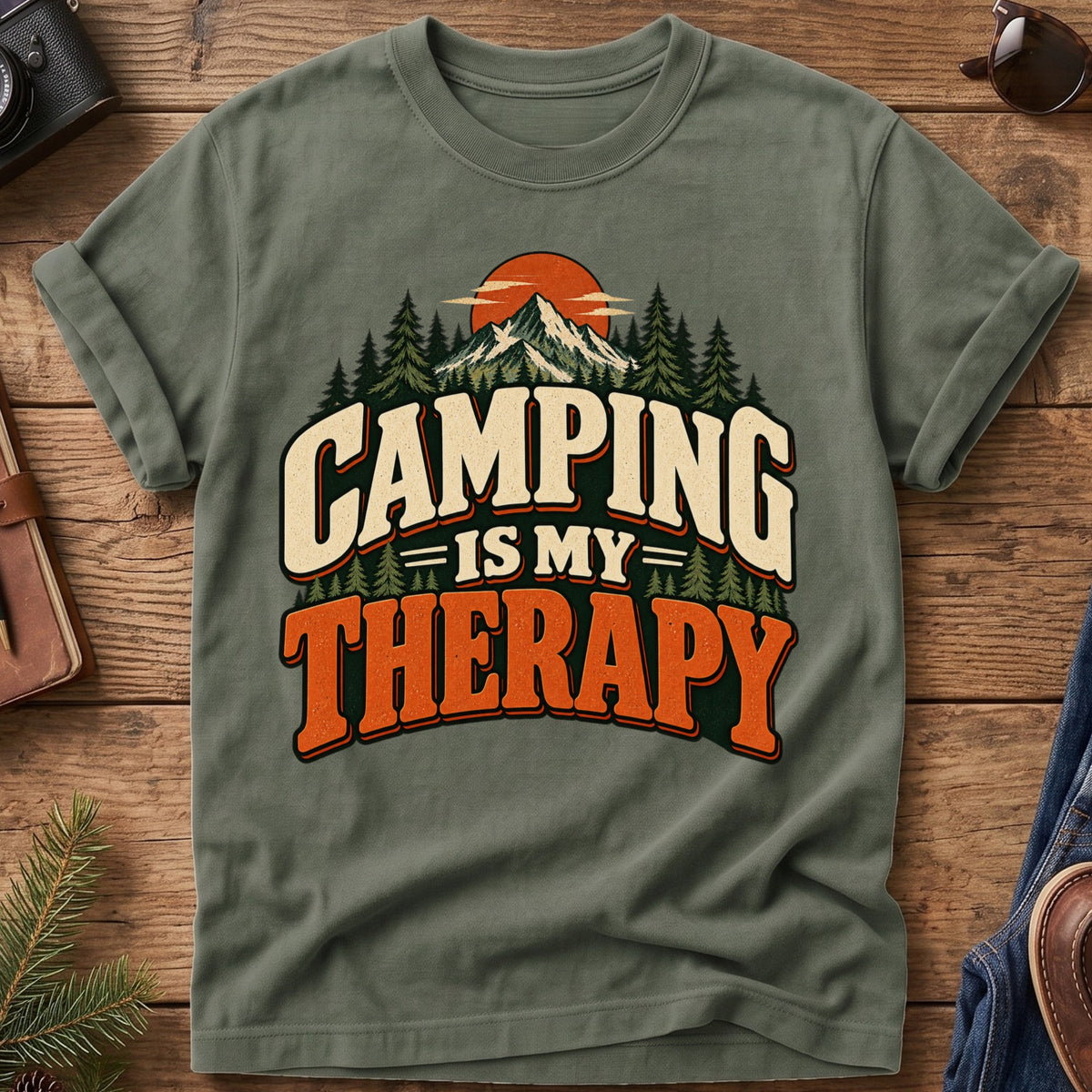 Camping Is My Therapy Tee