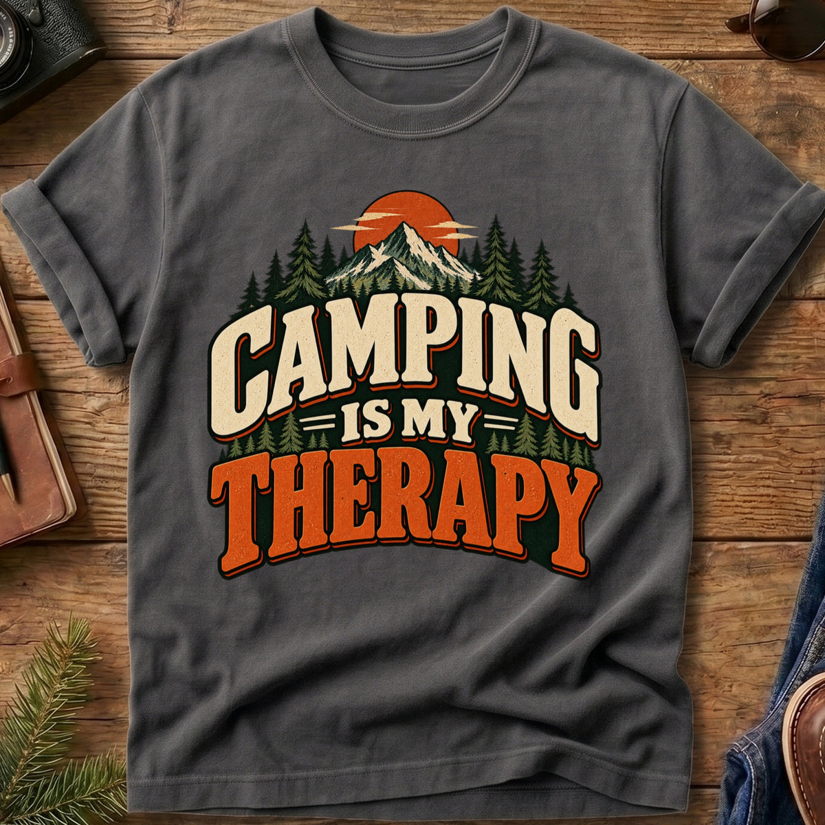 Camping Is My Therapy Tee
