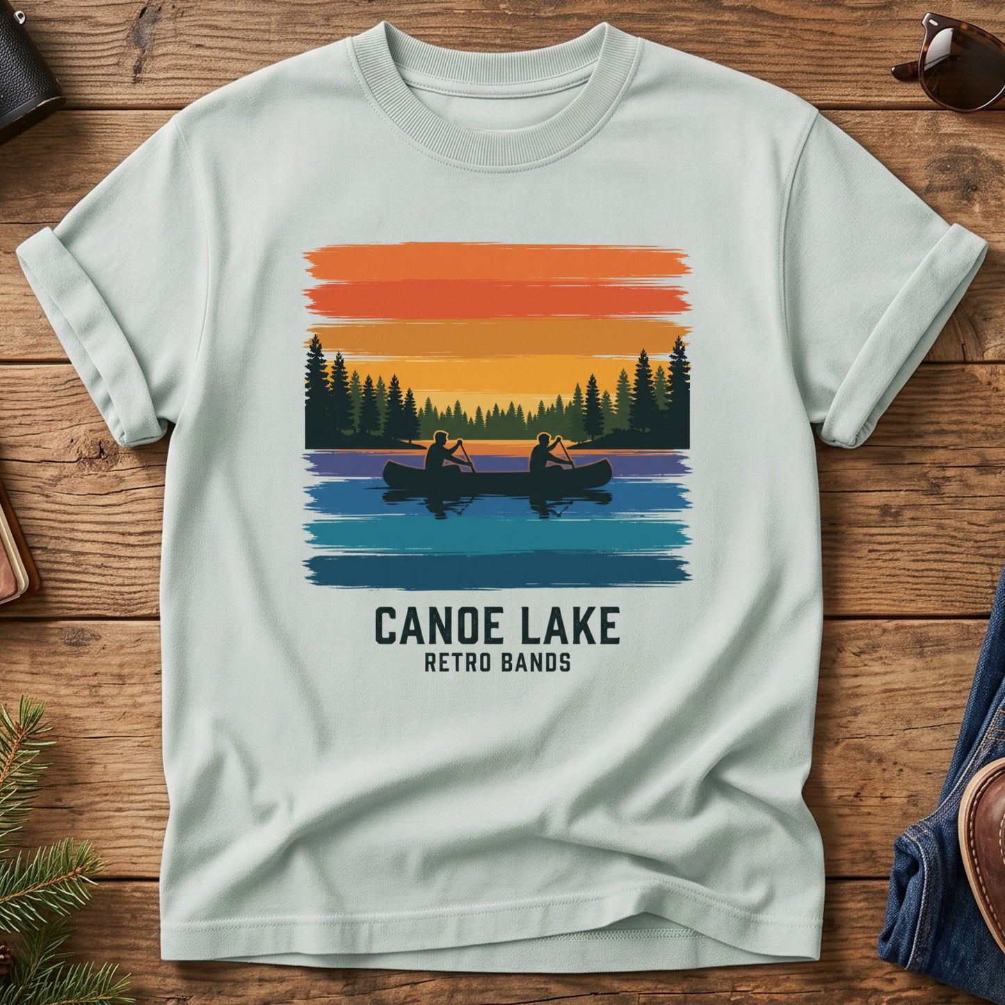 Canoe Lake Retro Tee