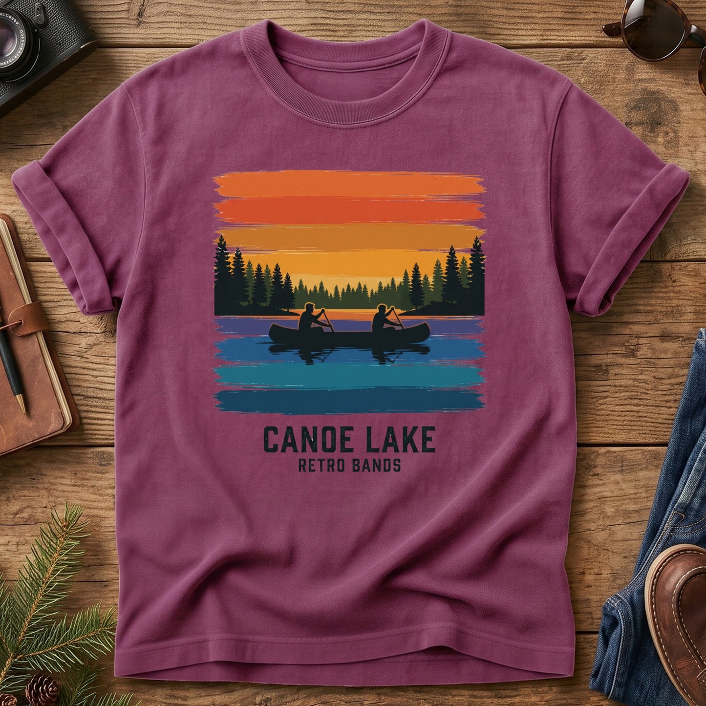 Canoe Lake Retro Tee