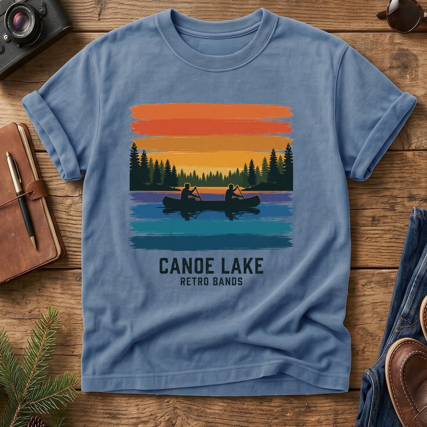 Canoe Lake Retro Tee