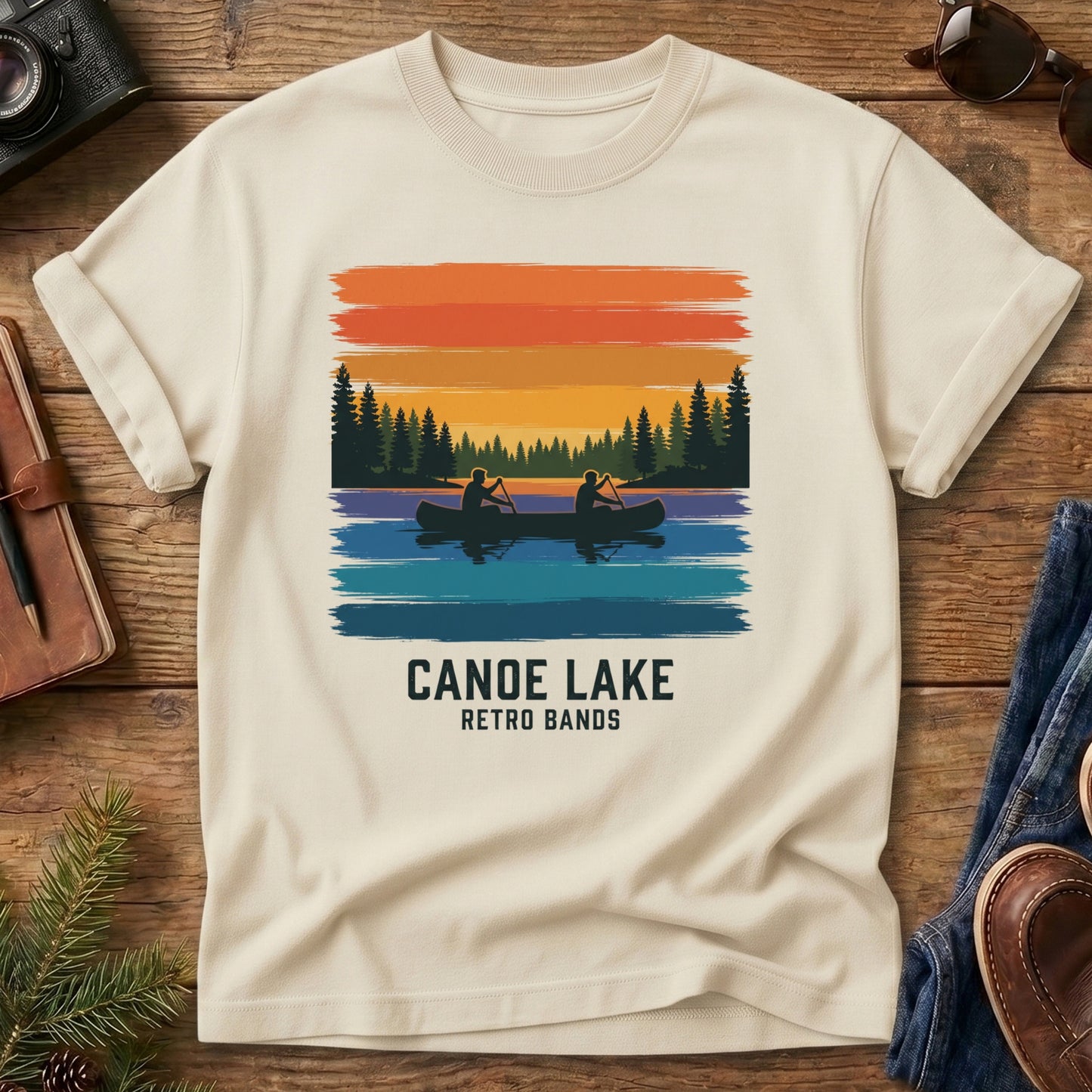 Canoe Lake Retro Tee