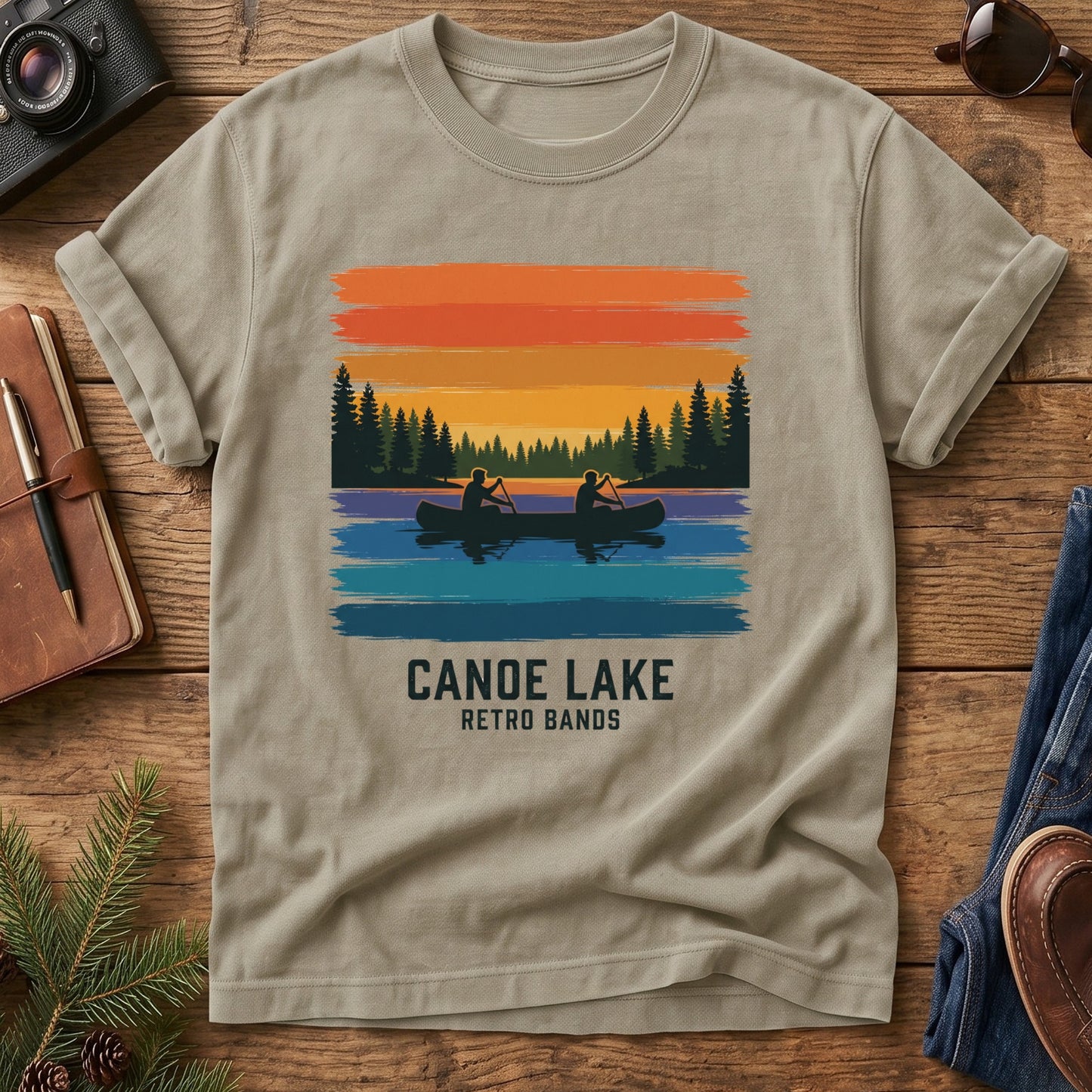 Canoe Lake Retro Tee