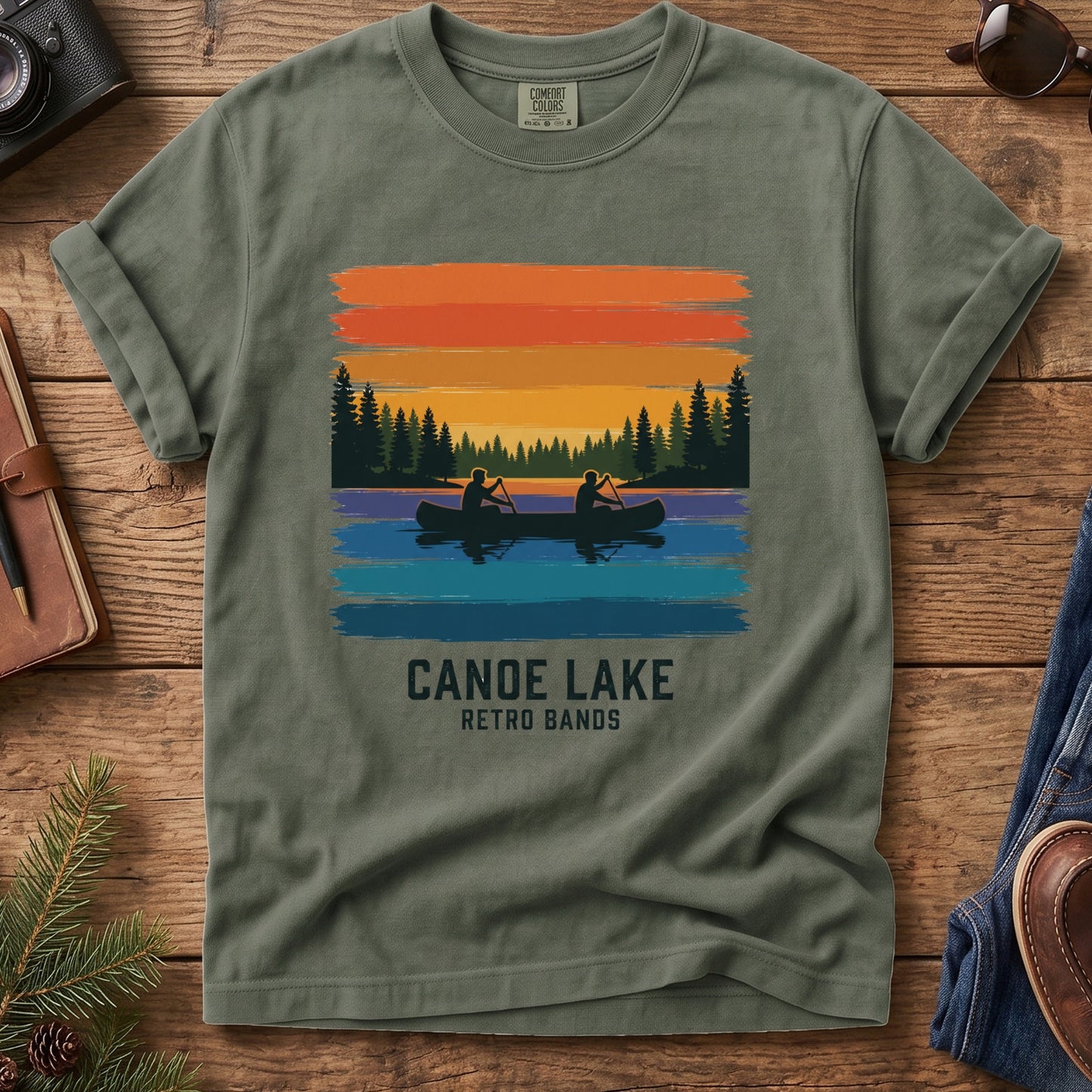 Canoe Lake Retro Tee