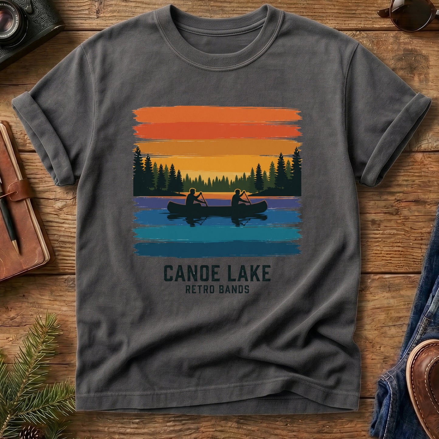 Canoe Lake Retro Tee